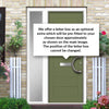 Aruba 1 Urban Style Composite Front Door Set with Single Side Screen - Ice Edge Glass - Shown in Reed Green