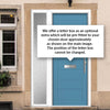 Aruba 1 Urban Style Composite Front Door Set with Single Side Screen - Mirage Glass - Shown in Pastel Blue