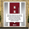 Aruba 3 Urban Style Composite Front Door Set with Double Side Screen - Central Barite Glass - Shown in Red