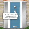 Aruba 3 Urban Style Composite Front Door Set with Double Side Screen - Diamond Grey Glass - Shown in Pastel Blue