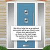 Aruba 3 Urban Style Composite Front Door Set with Double Side Screen - Diamond Grey Glass - Shown in Pastel Blue