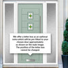 Aruba 3 Urban Style Composite Front Door Set with Double Side Screen - Laptev Green Glass - Shown in Chartwell Green