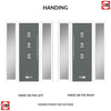 Aruba 3 Urban Style Composite Front Door Set with Double Side Screen - Central Matisse Glass - Shown in Mouse Grey