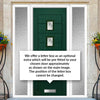 Aruba 3 Urban Style Composite Front Door Set with Double Side Screen - Central Roma Glass - Shown in Green