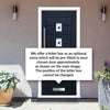 Aruba 3 Urban Style Composite Front Door Set with Kupang Blue Glass - Shown in Blue