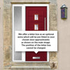 Aruba 3 Urban Style Composite Front Door Set with Single Side Screen - Central Barite Glass - Shown in Red