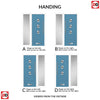 Aruba 3 Urban Style Composite Front Door Set with Single Side Screen - Diamond Grey Glass - Shown in Pastel Blue