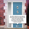 Aruba 3 Urban Style Composite Front Door Set with Single Side Screen - Diamond Grey Glass - Shown in Pastel Blue