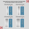 Aruba 3 Urban Style Composite Front Door Set with Single Side Screen - Diamond Grey Glass - Shown in Pastel Blue