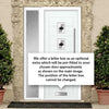 Aruba 3 Urban Style Composite Front Door Set with Single Side Screen - Diamond Black Glass - Shown in White