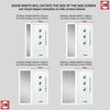 Aruba 3 Urban Style Composite Front Door Set with Single Side Screen - Diamond Black Glass - Shown in White