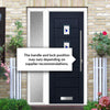 Aruba 3 Urban Style Composite Front Door Set with Single Side Screen - Kupang Blue Glass - Shown in Blue