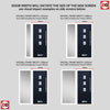 Aruba 3 Urban Style Composite Front Door Set with Single Side Screen - Kupang Blue Glass - Shown in Blue