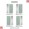 Aruba 3 Urban Style Composite Front Door Set with Single Side Screen - Laptev Green Glass - Shown in Chartwell Green