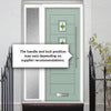 Aruba 3 Urban Style Composite Front Door Set with Single Side Screen - Laptev Green Glass - Shown in Chartwell Green