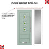 Aruba 3 Urban Style Composite Front Door Set with Single Side Screen - Laptev Green Glass - Shown in Chartwell Green