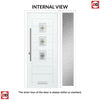 Aruba 3 Urban Style Composite Front Door Set with Single Side Screen - Laptev Green Glass - Shown in Chartwell Green
