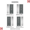 Aruba 3 Urban Style Composite Front Door Set with Single Side Screen - Central Matisse Glass - Shown in Mouse Grey