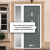 Aruba 3 Urban Style Composite Front Door Set with Single Side Screen - Central Matisse Glass - Shown in Mouse Grey