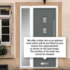 Aruba 3 Urban Style Composite Front Door Set with Single Side Screen - Central Matisse Glass - Shown in Mouse Grey