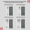 Aruba 3 Urban Style Composite Front Door Set with Single Side Screen - Central Matisse Glass - Shown in Mouse Grey