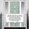 Aruba 4 Urban Style Composite Front Door Set with Double Side Screen - Central Murano Green Glass - Shown in Chartwell Green