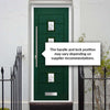 Aruba 4 Urban Style Composite Front Door Set with Flair Glass - Shown in Green