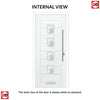 Aruba 4 Urban Style Composite Front Door Set with Flair Glass - Shown in Green