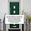 Aruba 4 Urban Style Composite Front Door Set with Flair Glass - Shown in Green