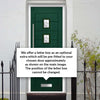 Aruba 4 Urban Style Composite Front Door Set with Flair Glass - Shown in Green