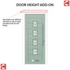 Aruba 4 Urban Style Composite Front Door Set with Central Murano Green Glass - Shown in Chartwell Green