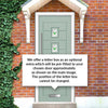 Aruba 4 Urban Style Composite Front Door Set with Central Murano Green Glass - Shown in Chartwell Green