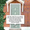 Aruba 4 Urban Style Composite Front Door Set with Central Murano Green Glass - Shown in Chartwell Green