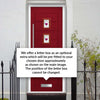 Aruba 4 Urban Style Composite Front Door Set with Murano Purple Glass - Shown in Red