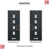 Aruba 4 Urban Style Composite Front Door Set with Pusan Glass - Shown in Anthracite Grey