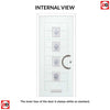 Aruba 4 Urban Style Composite Front Door Set with Pusan Glass - Shown in Anthracite Grey