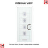 Aruba 4 Urban Style Composite Front Door Set with Pusan Glass - Shown in Anthracite Grey