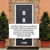 Aruba 4 Urban Style Composite Front Door Set with Pusan Glass - Shown in Anthracite Grey