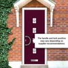 Aruba 4 Urban Style Composite Front Door Set with Central Pusan Glass - Shown in Purple Violet