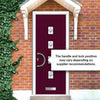 Aruba 4 Urban Style Composite Front Door Set with Central Pusan Glass - Shown in Purple Violet