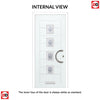 Aruba 4 Urban Style Composite Front Door Set with Central Pusan Glass - Shown in Purple Violet