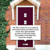 Aruba 4 Urban Style Composite Front Door Set with Central Pusan Glass - Shown in Purple Violet