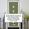 Aruba 4 Urban Style Composite Front Door Set with Central Sandblast Ellie Glass - Shown in Reed Green