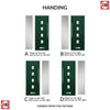 Aruba 4 Urban Style Composite Front Door Set with Single Side Screen - Flair Glass - Shown in Green