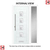 Aruba 4 Urban Style Composite Front Door Set with Single Side Screen - Flair Glass - Shown in Green