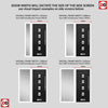 Aruba 4 Urban Style Composite Front Door Set with Single Side Screen - Central Laptev Black Glass - Shown in Black