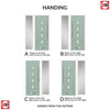 Aruba 4 Urban Style Composite Front Door Set with Single Side Screen - Central Murano Green Glass - Shown in Chartwell Green