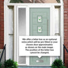 Aruba 4 Urban Style Composite Front Door Set with Single Side Screen - Central Murano Green Glass - Shown in Chartwell Green