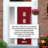 Aruba 4 Urban Style Composite Front Door Set with Single Side Screen - Murano Purple Glass - Shown in Red