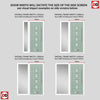 Aruba 4 Urban Style Composite Front Door Set with Single Side Screen - Central Murano Green Glass - Shown in Chartwell Green